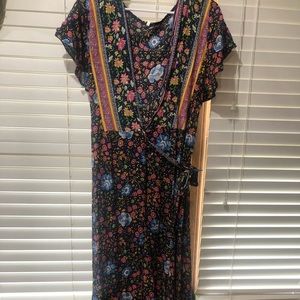 Shein Xl maxi summer wrap dress, short sleeve New never worn